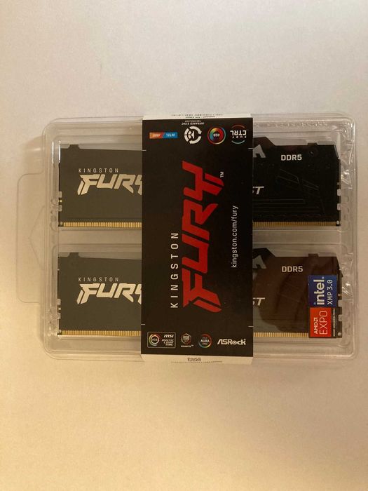 Kingston 32GB 6000MT/s DDR5 CL30 DIMM Kit of 2 FURY Beast RGB EXPO