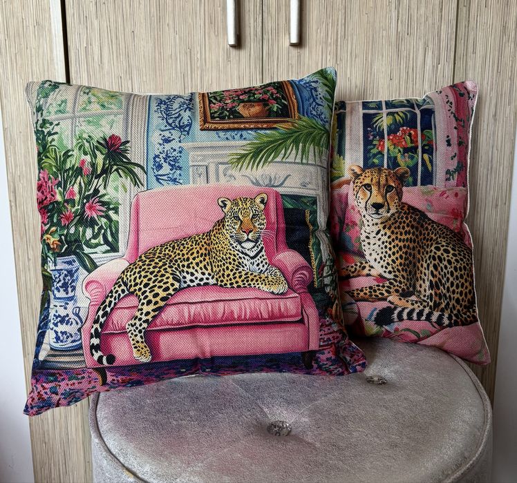 Poszewka dekoracyjna tygrys wzory kolorowa jesienna