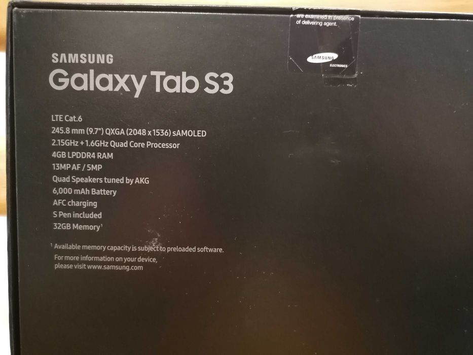 Tablet Samsung Galaxy Tab S3