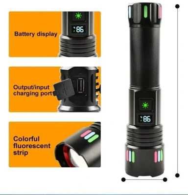 Latarka LED Taktyczna BL 621 Akumulatorowa USB-C Cyfrowy Wyświetlacz