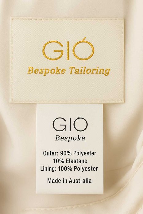 Vestido de luxo Gio Bespoke + acessór. + sabrinas (6-8 anos, 122-128)