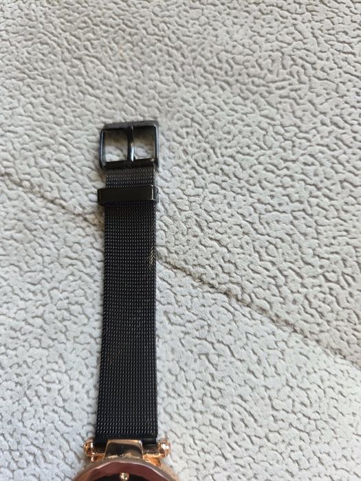 Elegancki zegarek damski czarny + rose gold minimalistyczny