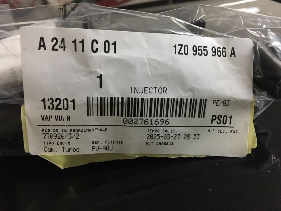 Injetor limpa farol Skoda Otavia 2.0 TDI VRS