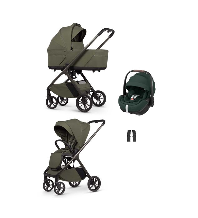Zestaw 3w1 Wózek Venicci TILA Olive + Fotelik Maxi-Cosi Pebble pro 2 360