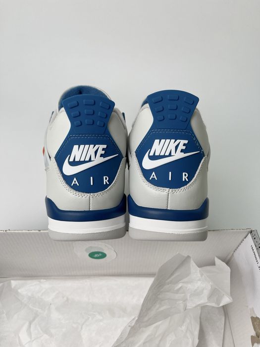 Оригинал Nike Air Jordan 4 Retro Military Blue ((FV5029 141) белие