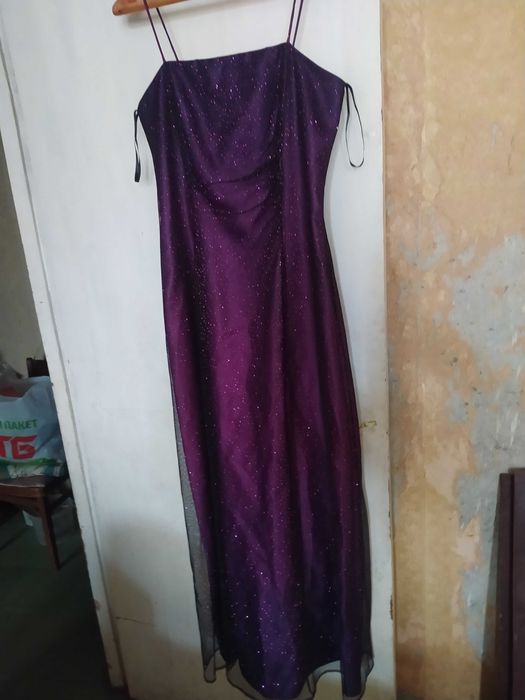 Платье вечернее макси фиолетовое