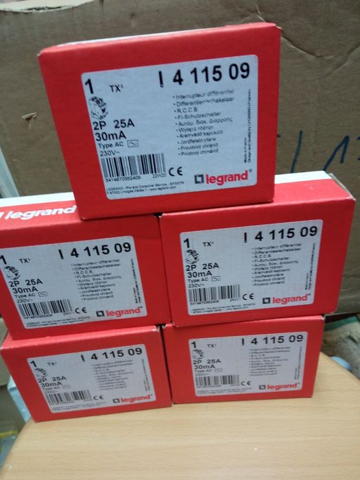 Wyłącznik roznicowki prądowy legrand tx3  2p25 a  5szt