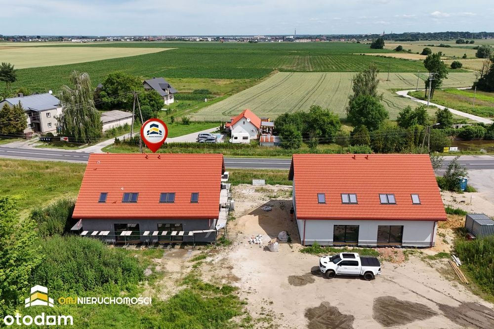 Nowoczesny bliźniak 121,42 m² Jaczkowice k. Oławy/Pompa ciepła/Garaż