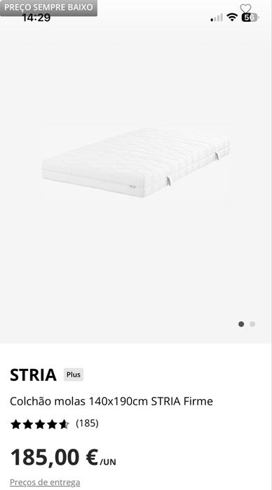 Colchão Jysk novo 140x190