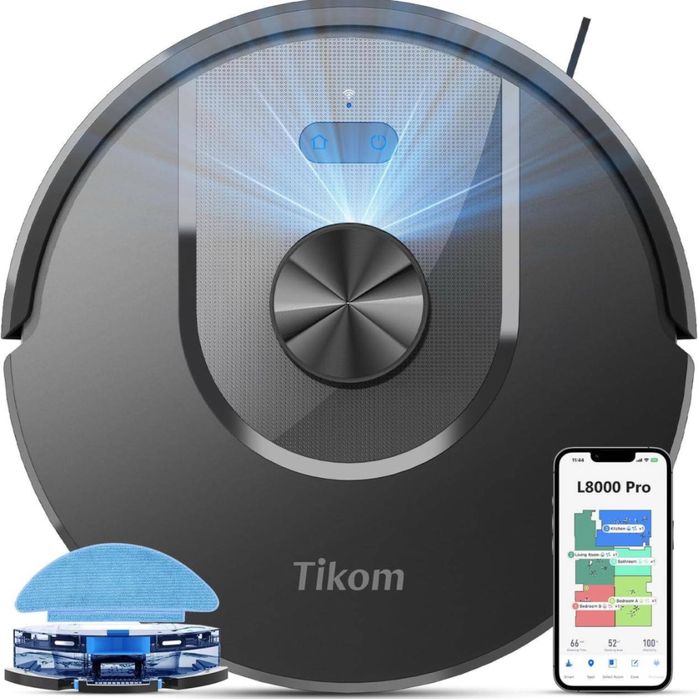 Робот-пилосос Tikom L8000 Pro з навігацією LiDAR, 5000