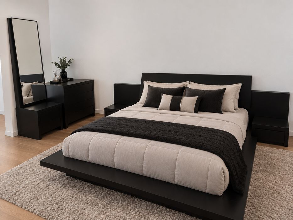 Quarto de casal XL colchão 1,60x2m