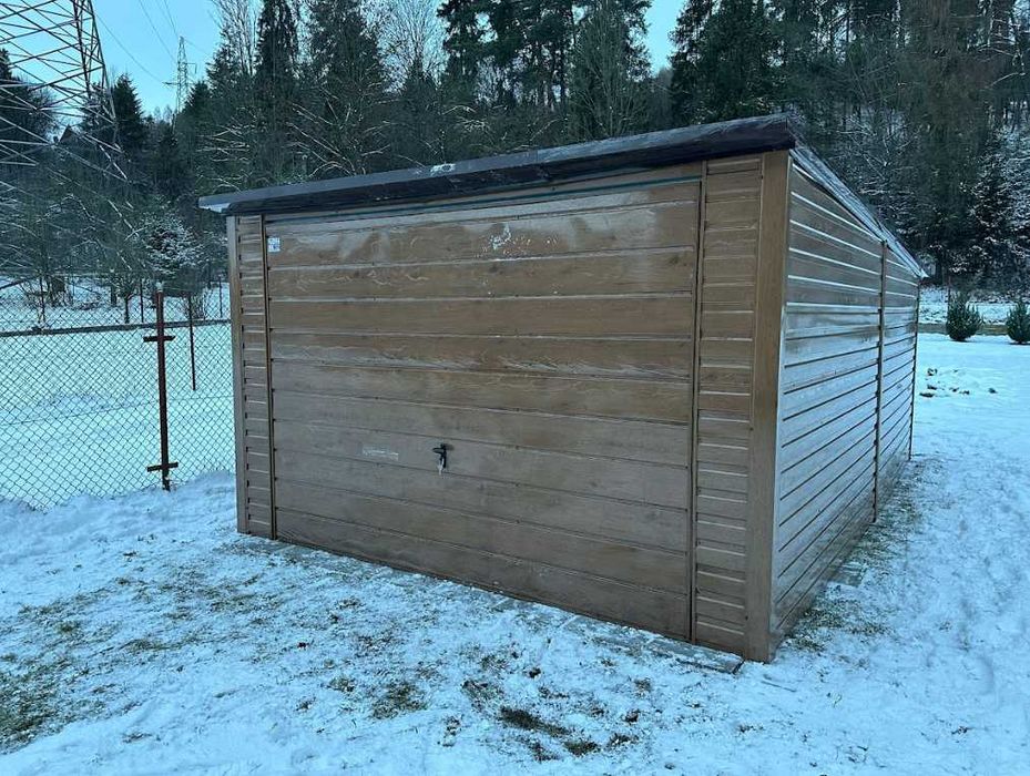 Garaż blaszany 3,5x5,5, garaże drewnopodobne, solidna konstrukcja