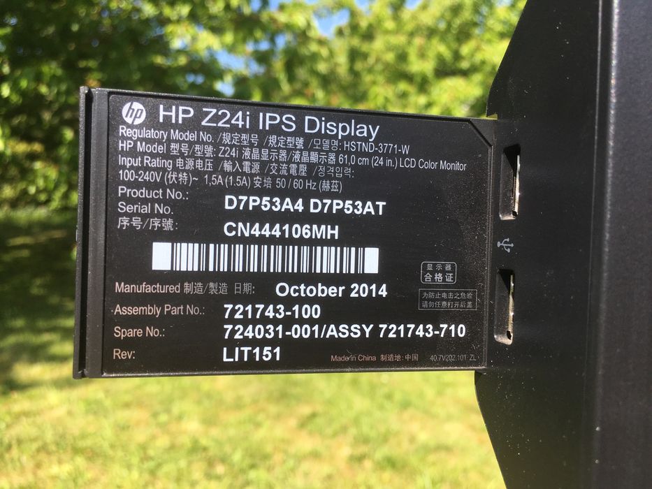 Monitor 24” HP ZDisplay z24i matryca IPS