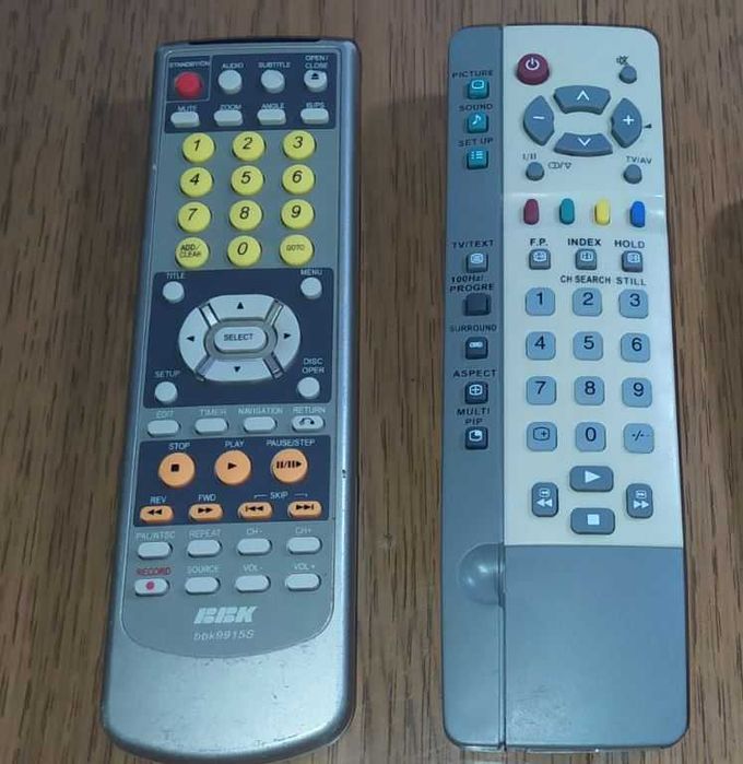 Пульты для телевизора и DVD плеера BBK Panasonic Рабочие