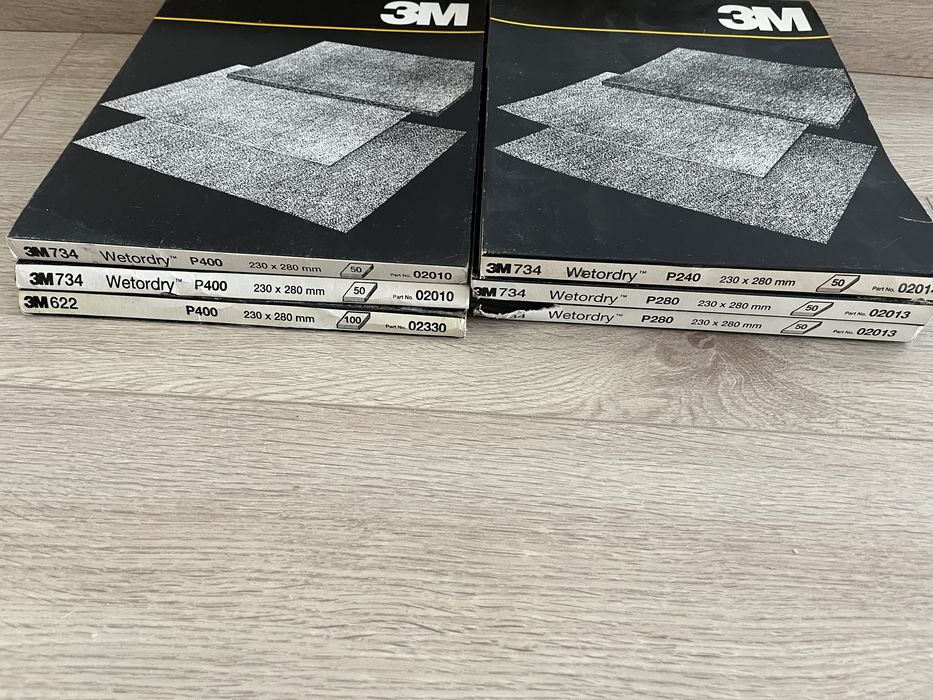 Papier ścierny wodny 3M Wetordry P240, 280, P400