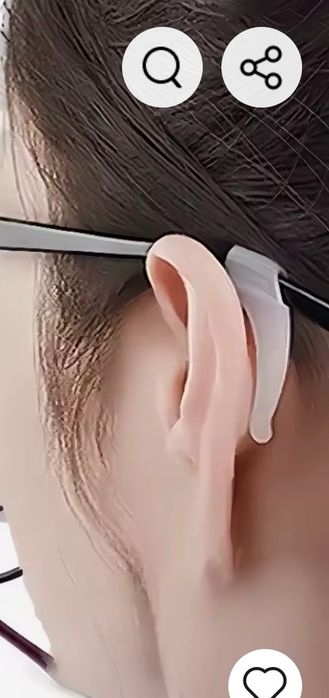 Par de peças em silicone para óculos não caírem