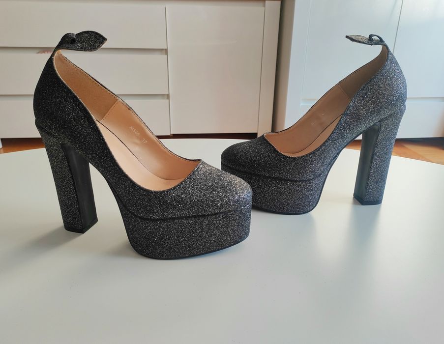 Czółenka brokatowe 37 NOWE!