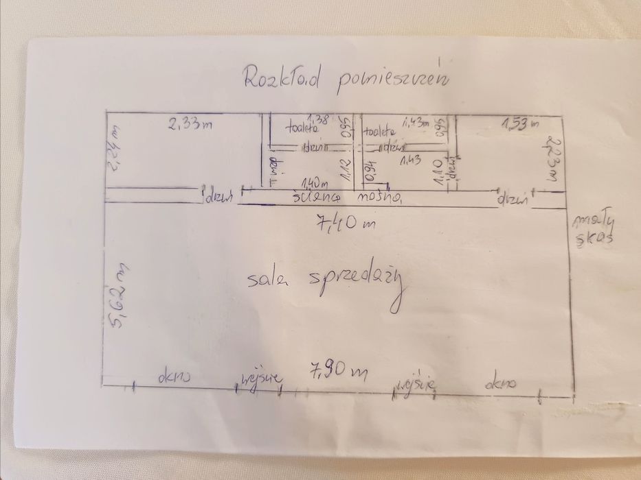 Wynajmę lokal handlowo-usługowy 58m Radziejów przy ruchliwej ulicy