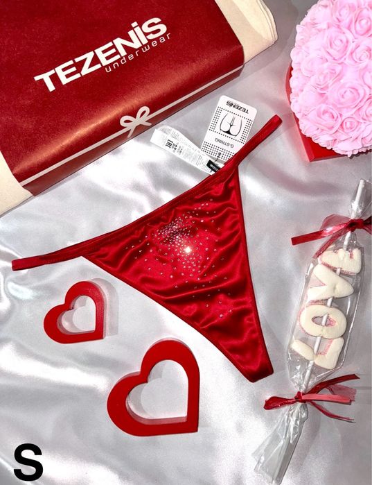 Tezenis s/36 nowe (z metką) majtki stringi stras z wysokim stanem