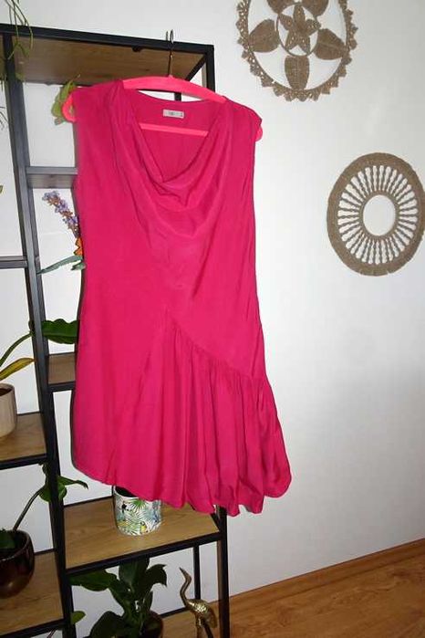 Sukienka malinowa Bay 40 42 wiskoza
