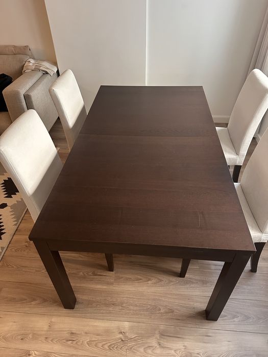 Mesa de Jantar Extensível IKEA NÄSINGE + 4 Cadeiras BERMUND