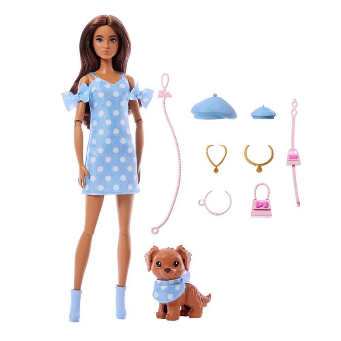 Лялька Barbie Twinning Looks Doll with Pet Dog Барбі Парні образи- лялька та собака