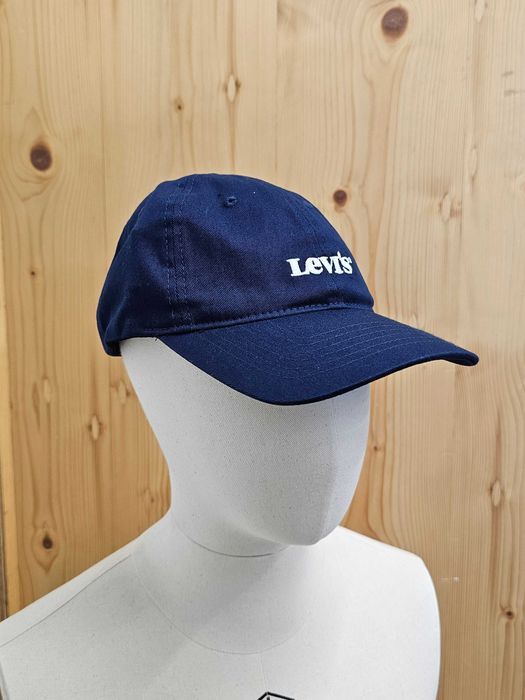 Czapka z daszkiem Levi's haftowane logo kolor granatowy baseball cap