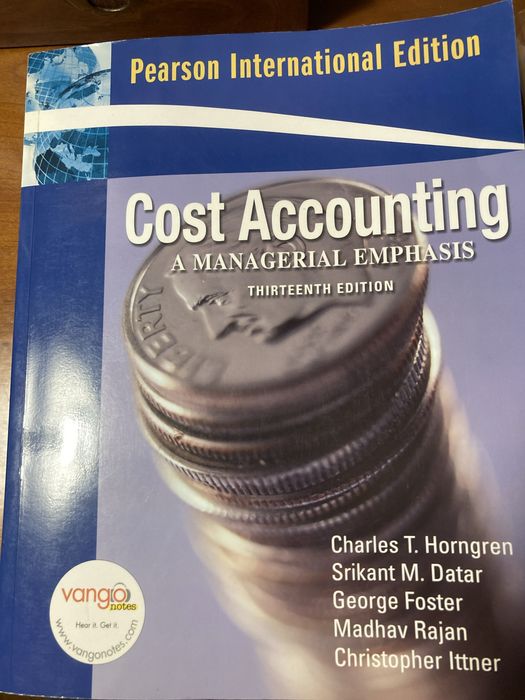 Solutions for Cost Accounting A Managerial Emphasis 13 thCharles T. Ho