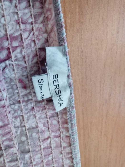 Sukienka ombre midi letnia plażowa falbanka bawełna Bershka S 34