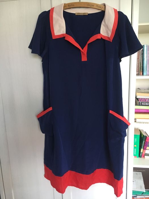 Sukienka granatowo-czerwona  42