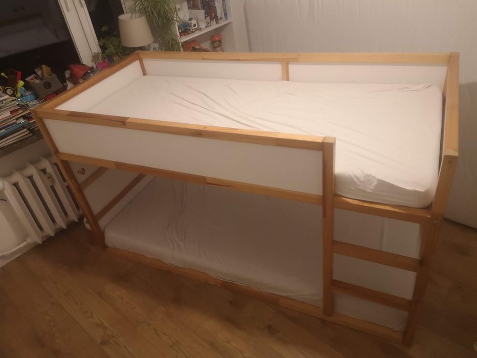 Łóżko dwustronne piętrowe Ikea Kura