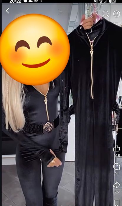 Kombinezon nowy z metką welurowy