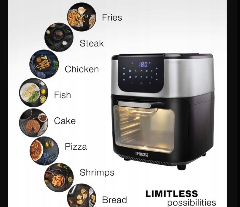 Frytownica beztłuszczowa PRINCESS Aerofryer Oven DeLuxe