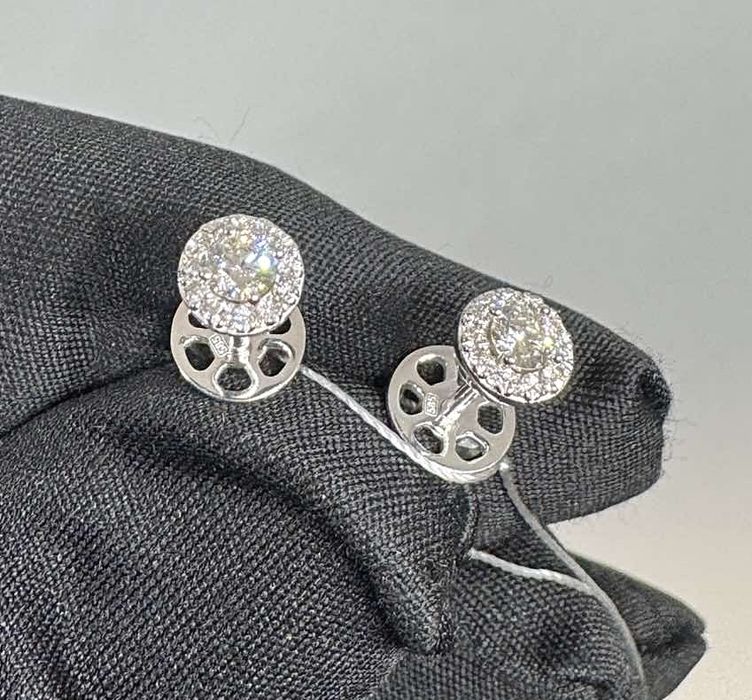 Золоті сережки з натуральними діамантами