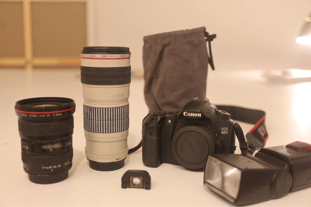 Kit Canon EOS 60D + 17-40mm L + 70-200mm L + Flash | Excelente estado