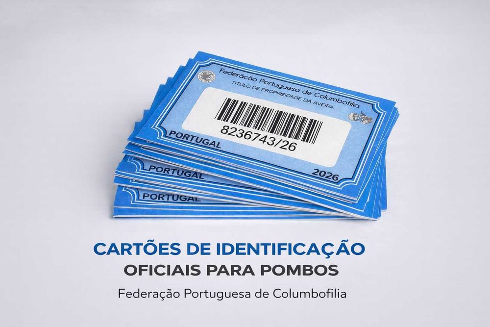 Anilhas Pombos Correios Oficiais com Cartoes 2026 Portugal