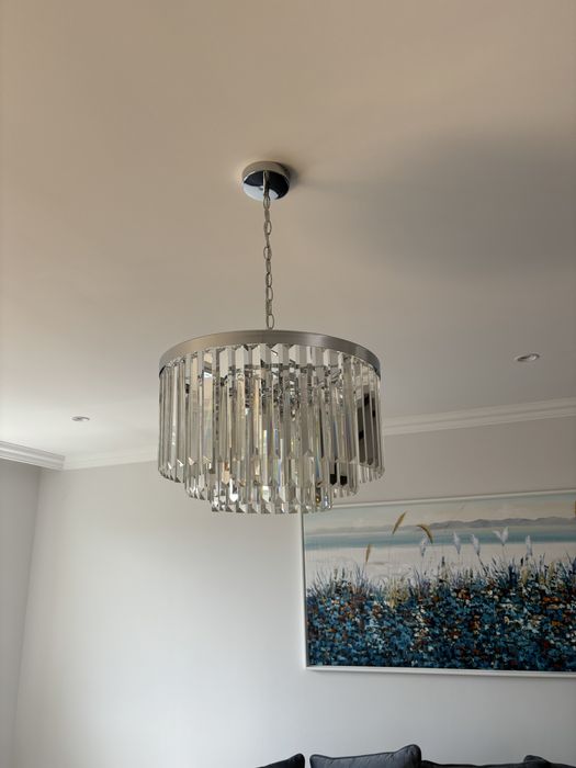 Zyrandol szklany w stylu glamour