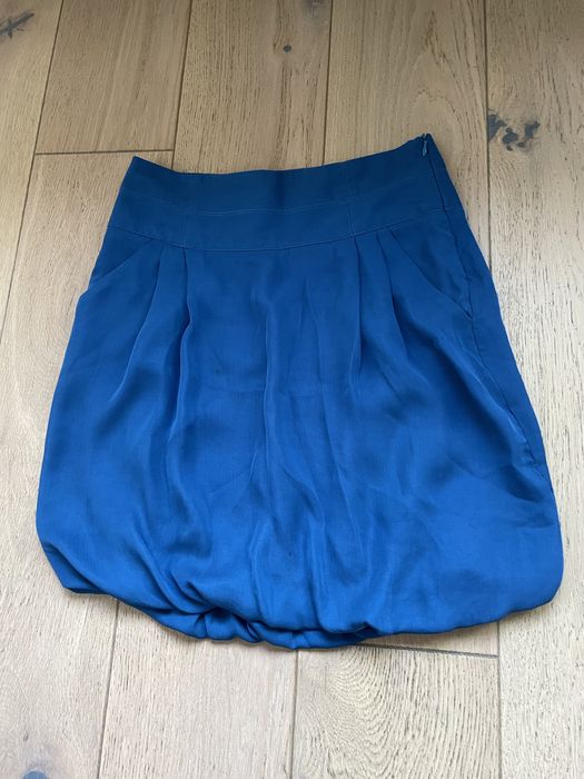 Zara niebieska chabrowa spódnica bombka przed kolano rozmiar S