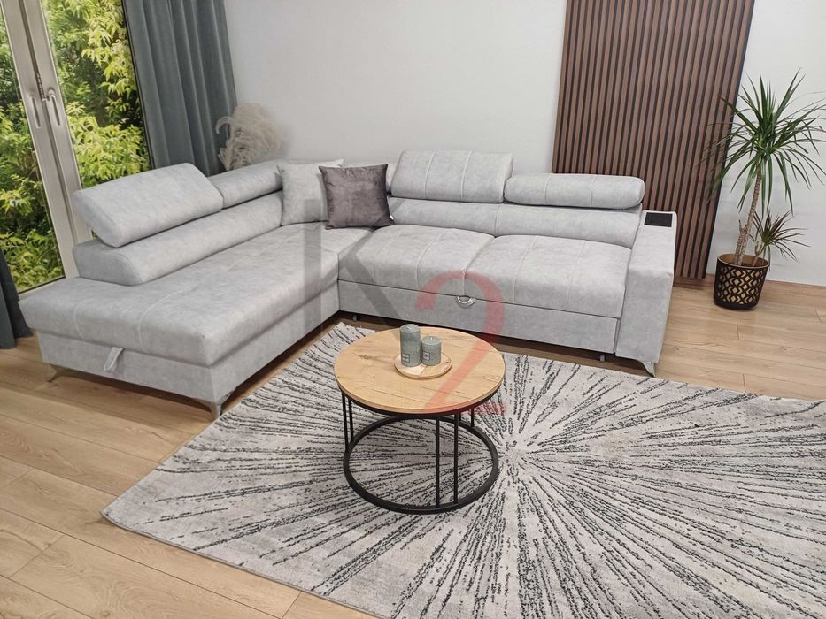 NOWOŚĆ, narożnik Fuks +USB, kanapa, sofa, łóżko  +gratis