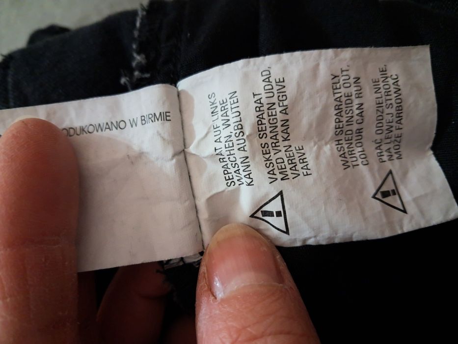 Spodnie jeansy L wysoki stan