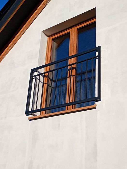 Balustrada francuska pionowa pozioma stal ocynk loft