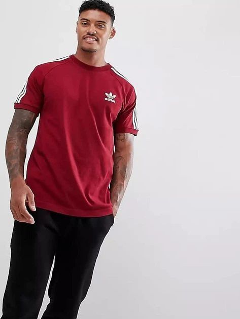 Чоловіча бордова футболка Adidas Originals S оригінал