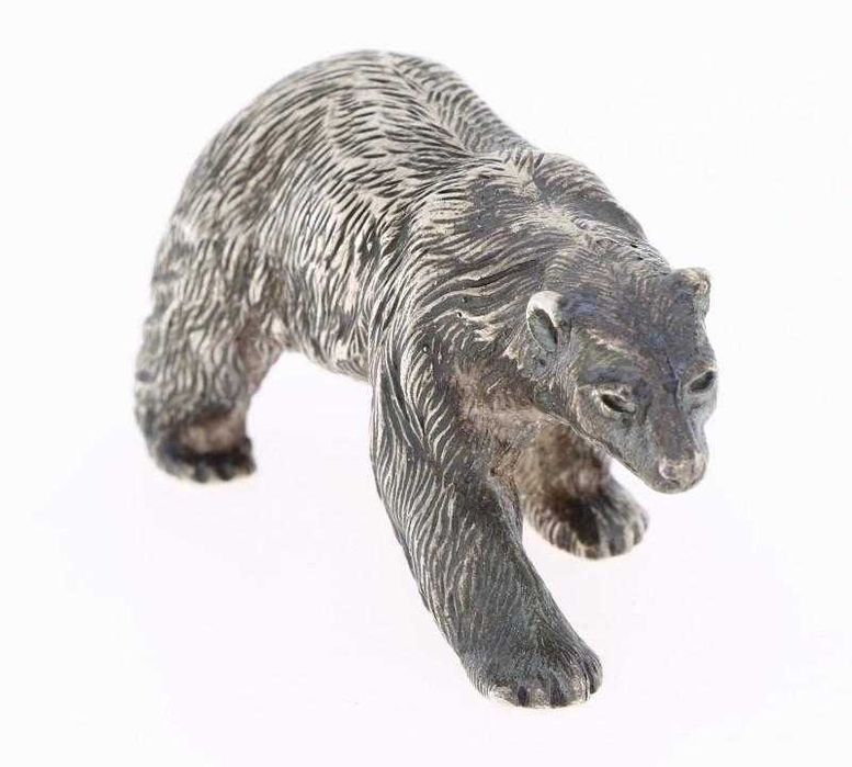 Escultura de Urso em Prata
