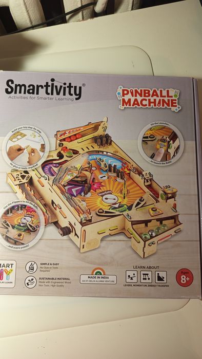 Smartivity pinball machine Drewniane mechaniczne puzzle 3D