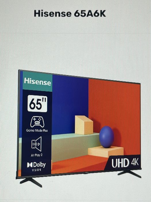 Telewizor Smart TV Hisense 65A6K