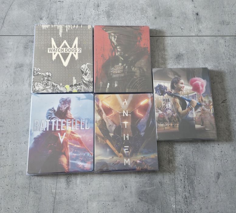 Zestaw 5 Steelbooków w folii + Protektory
