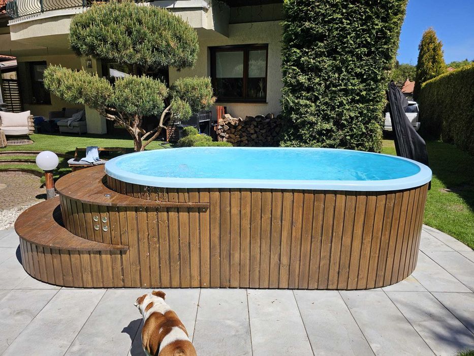 Basen ogrodowy wolnostojący z filtrem piaskowym pokrywą transport FREE