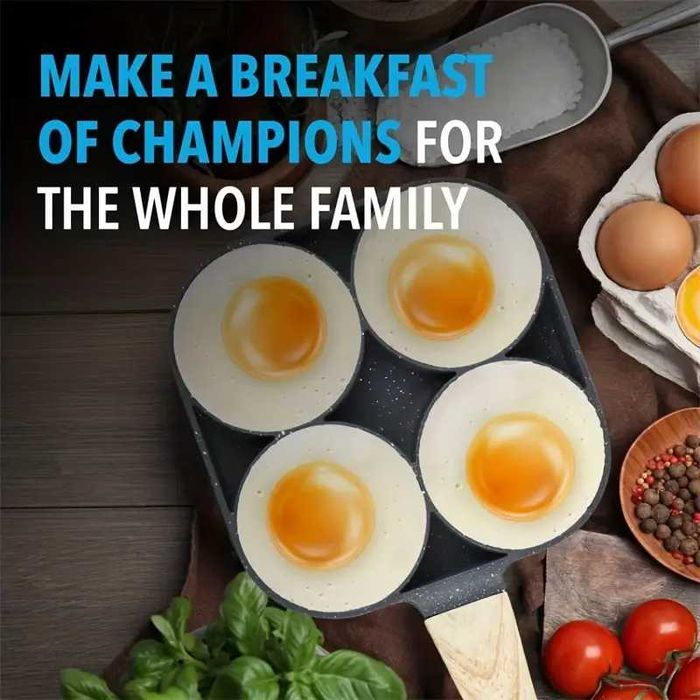 NOVO - Frigideira Antiaderente de 4 Furos Feita de Pedra Maifan 35cm