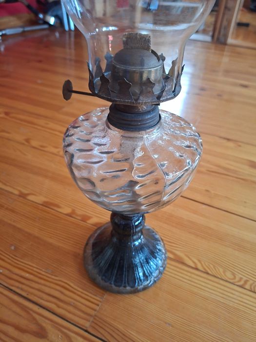 Szklana lampa naftowa Retro / Vintage