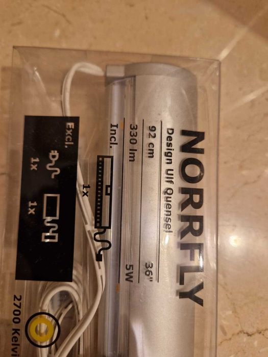 NORRFLY IKEA - Luz LED para roupeiro (92 cm, 330 lm, 2700K) - NOVO